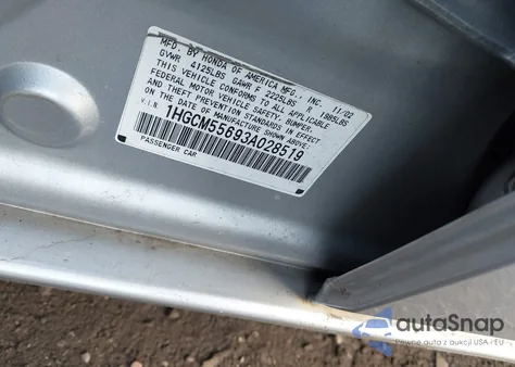 2003 Honda Accord 2.4 Ex z USA, uszkodzony, nr VIN 1HGCM55693A028519